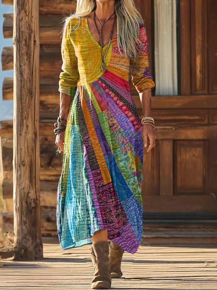 Elegancki boho Sun design sukienka