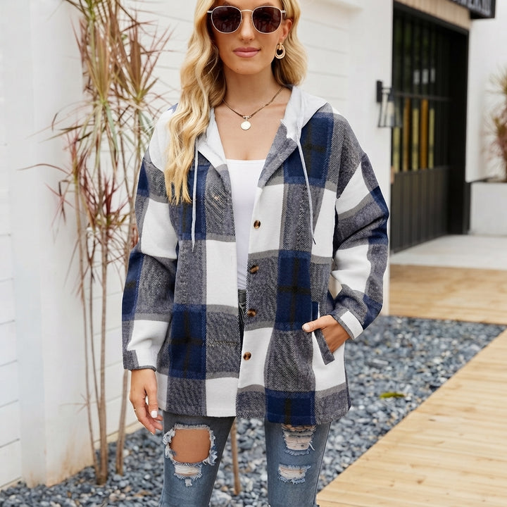W kratę z kapturem Overshirt kurtka
