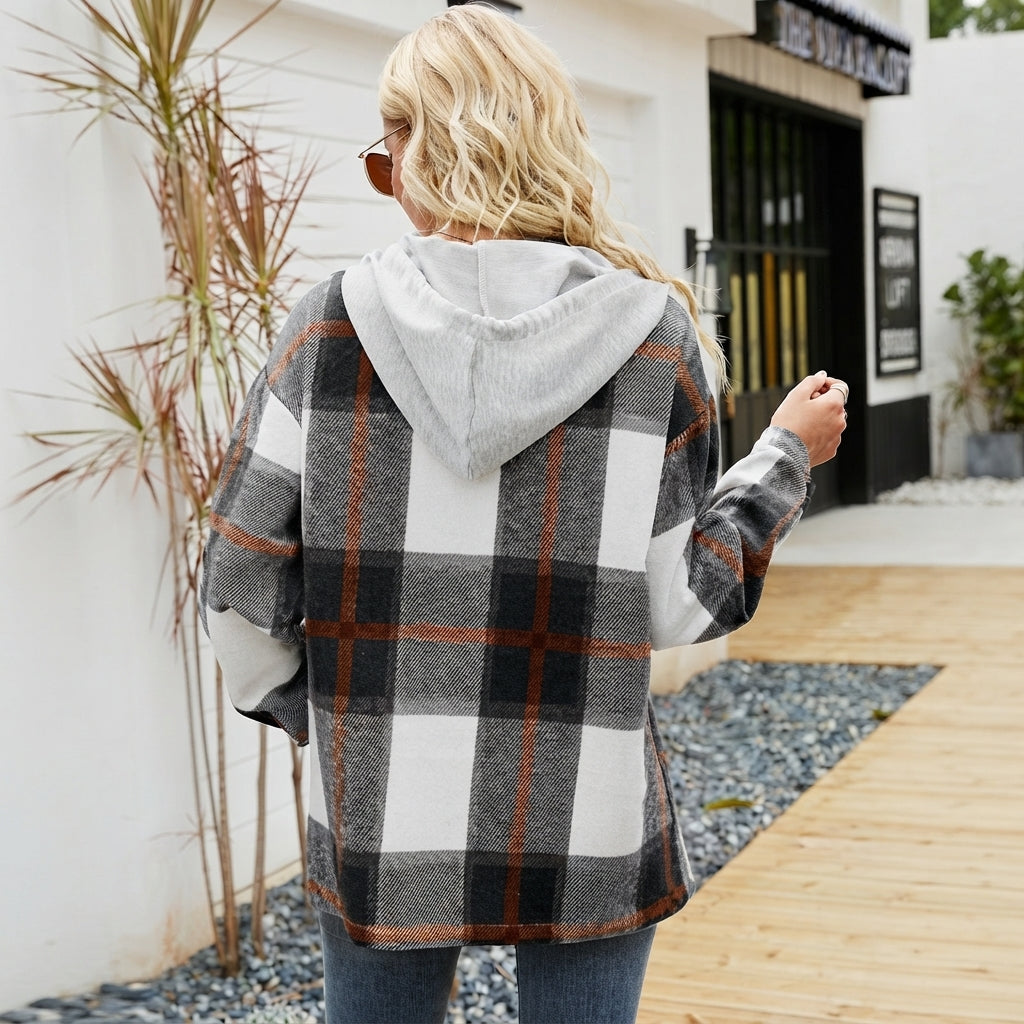 W kratę z kapturem Overshirt kurtka