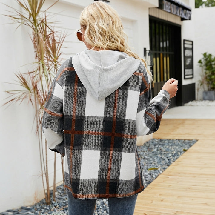 W kratę z kapturem Overshirt kurtka