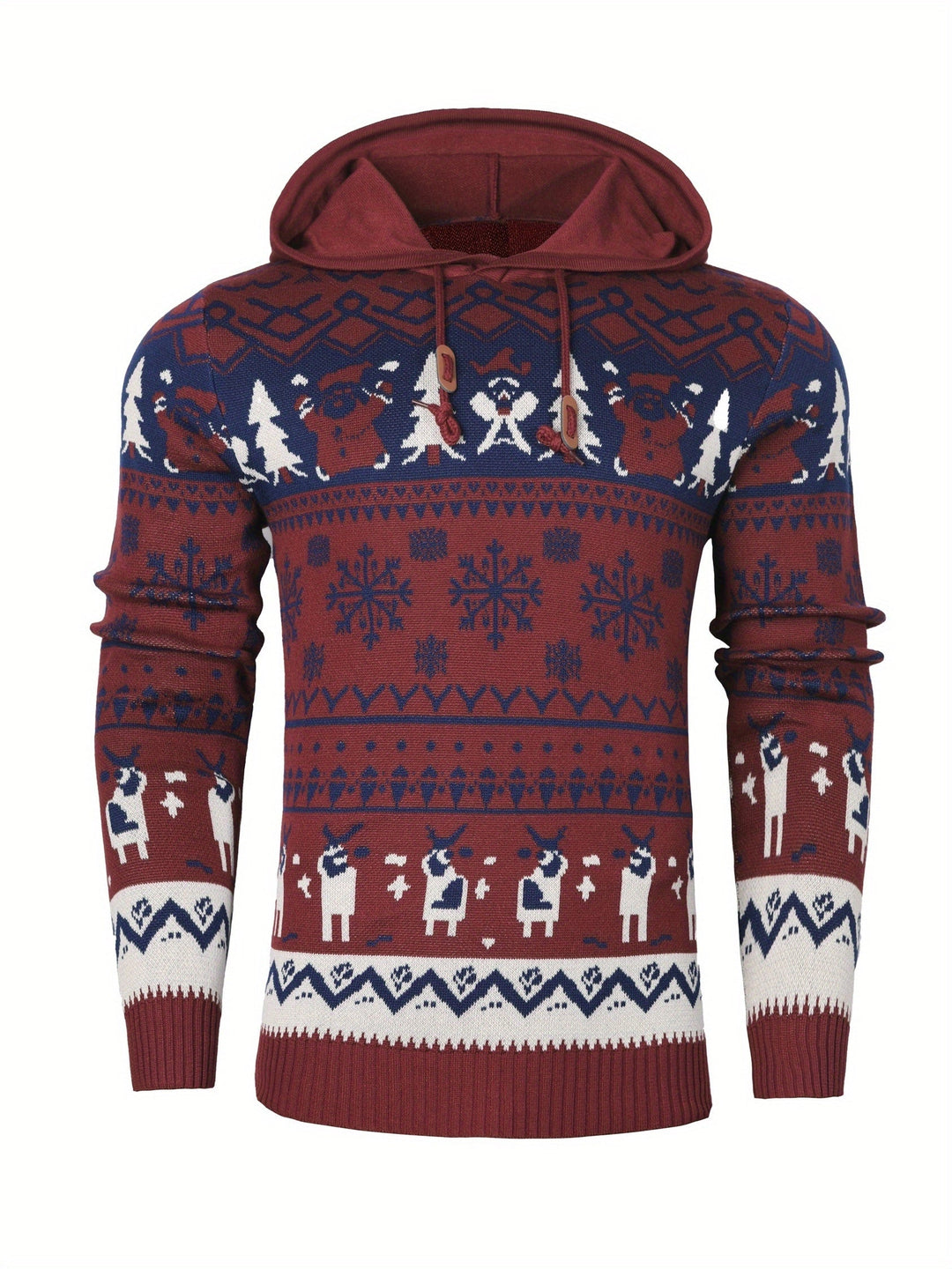 Christmas z kapturem sweter