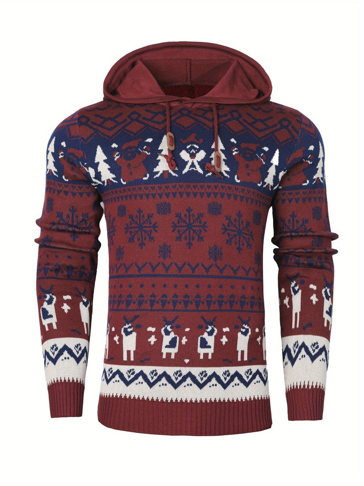 Christmas z kapturem sweter