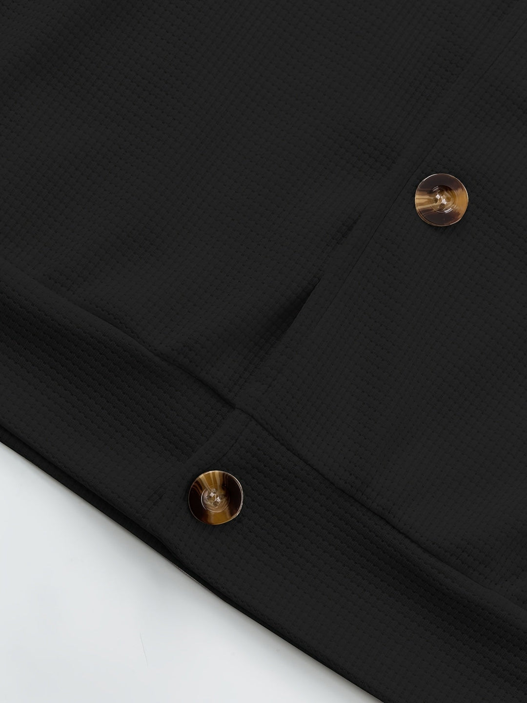 Fakturowany Button-Up kurtka
