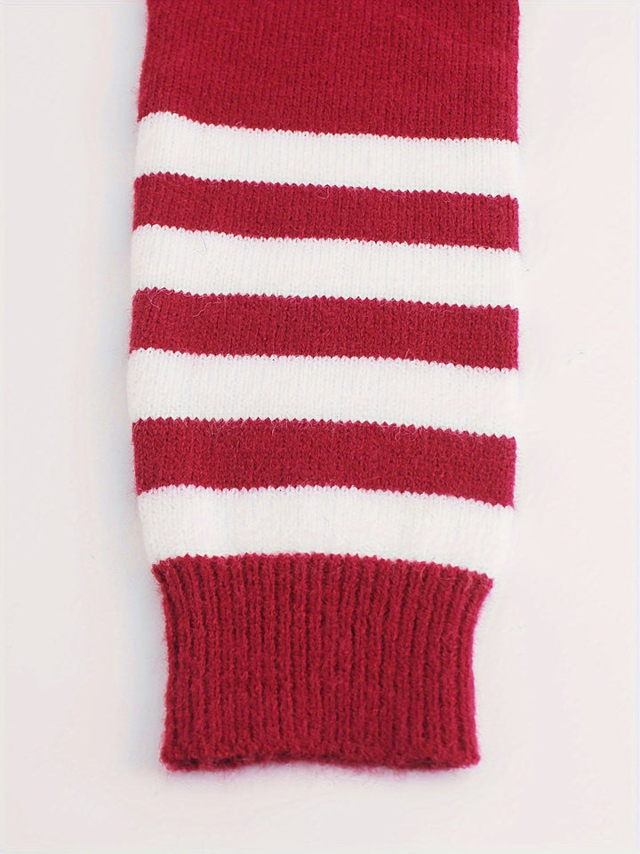 Striped-Cuff prążkowany sweter
