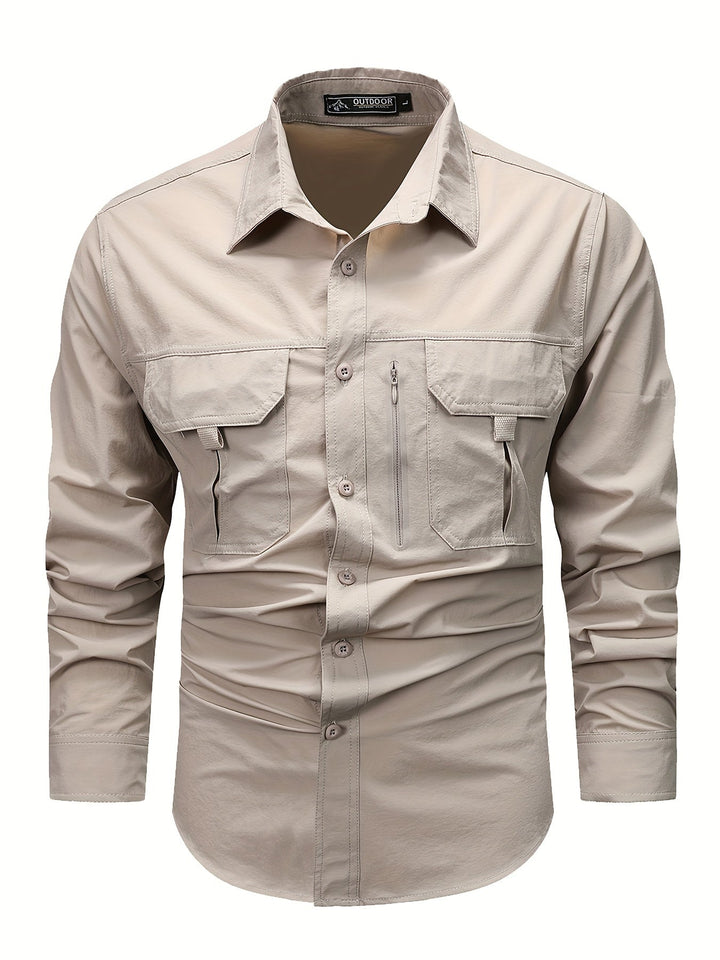 Solidny Multi-Pocket Cargo koszula