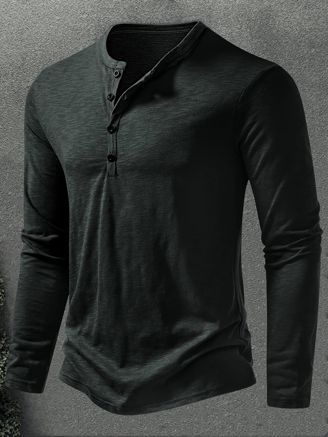 Klasyczny Button-Placket Henley