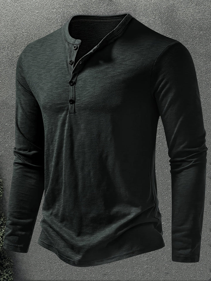 Klasyczny Button-Placket Henley