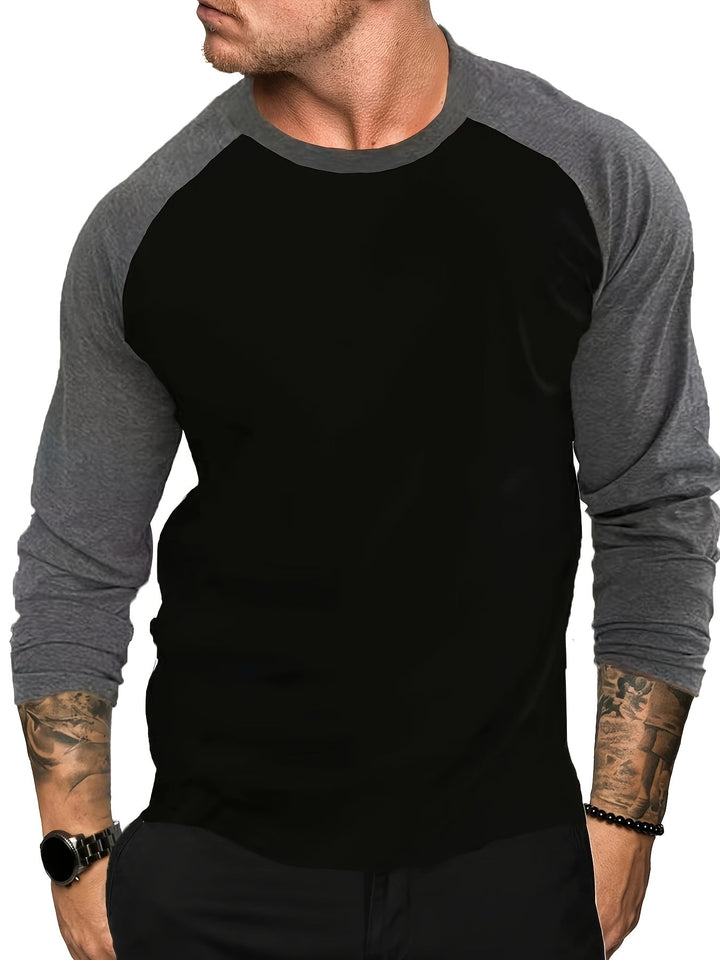 Two-Tone Raglan długi-rękaw top