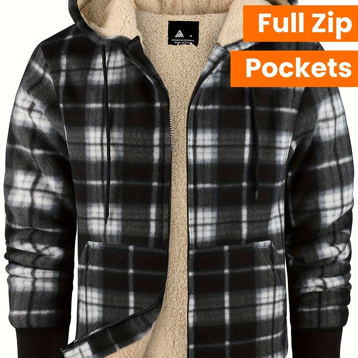 Przytulny z kapturem Zip-Up kurtka