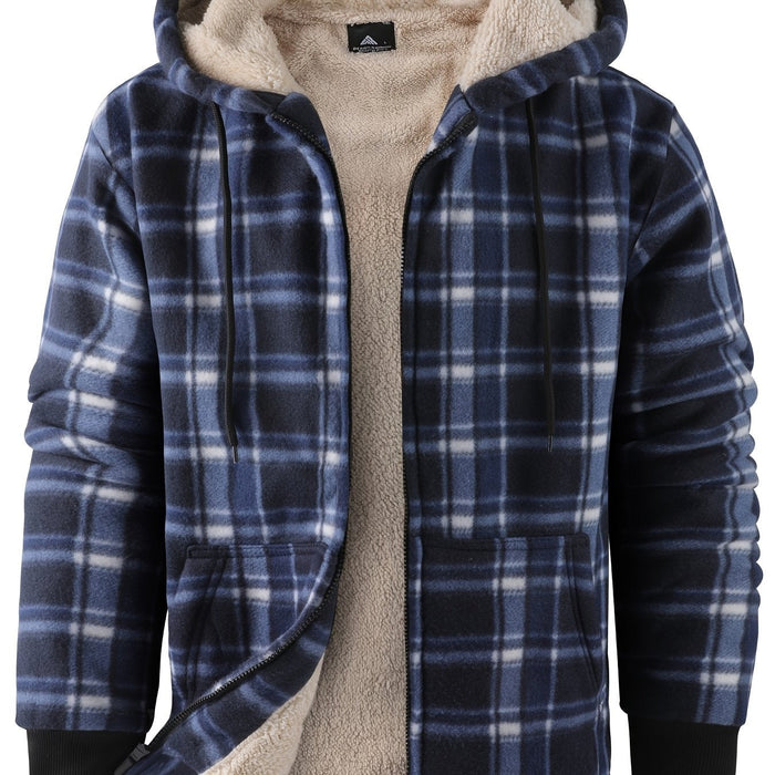 Przytulny z kapturem Zip-Up kurtka