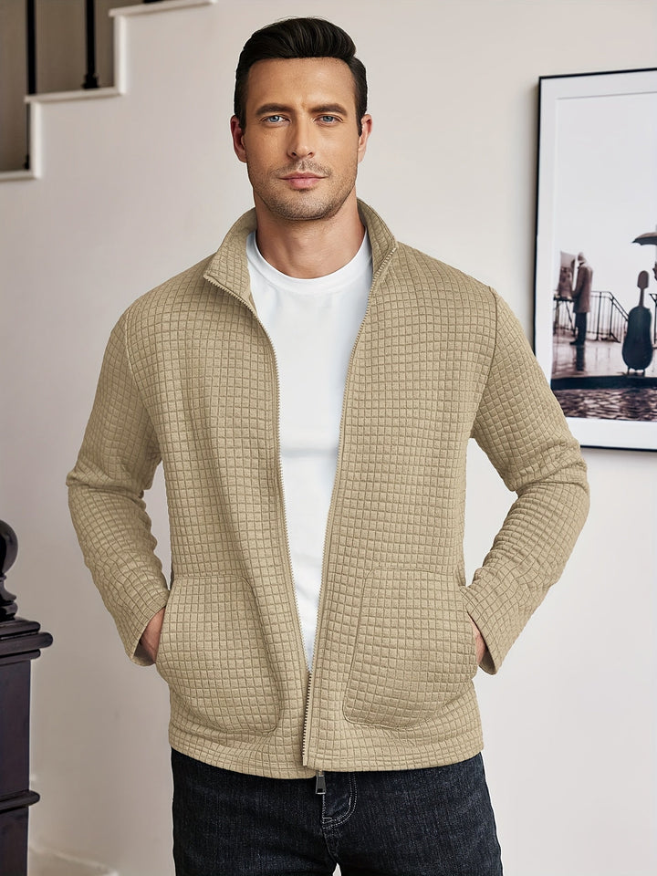 Fakturowany Zip-Up kurtka