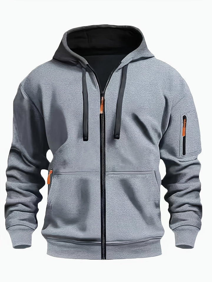 Codzienny Zip-Up bluza z kapturem