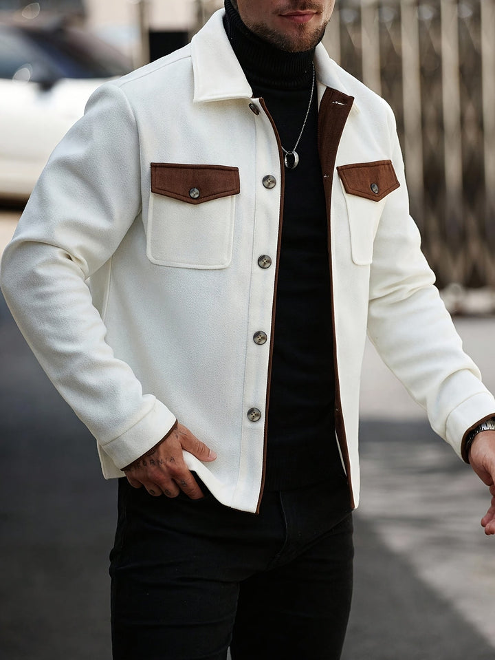 Klasyczny kontrastowy Overshirt