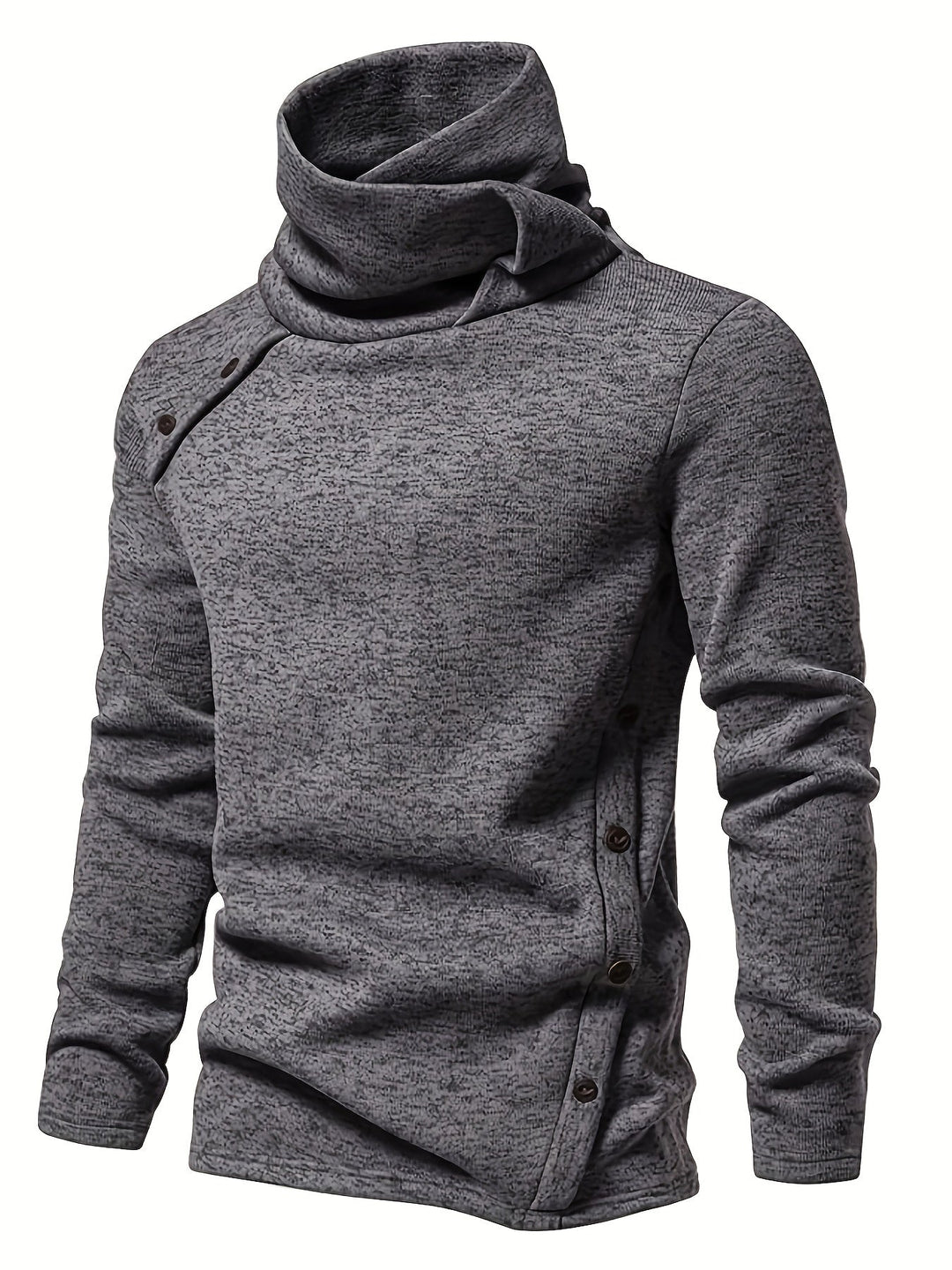 Luźny kołnierz Button-Up sweter