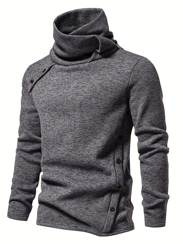 Luźny kołnierz Button-Up sweter