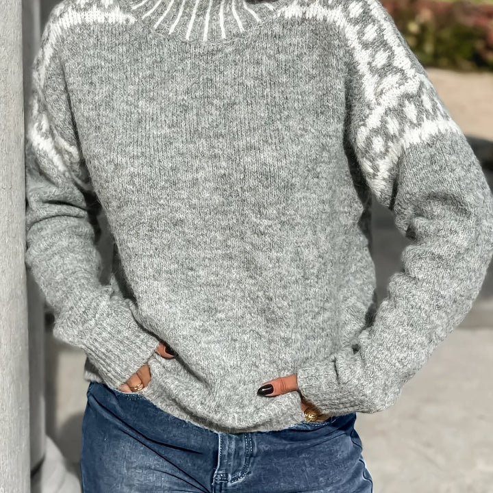 Contrast-Trim półgolf sweter