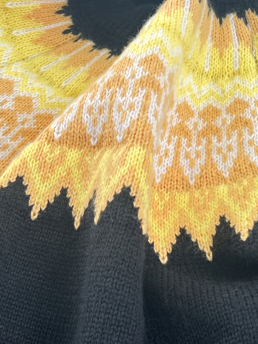 Chunky Jacquard Round szyja sweter
