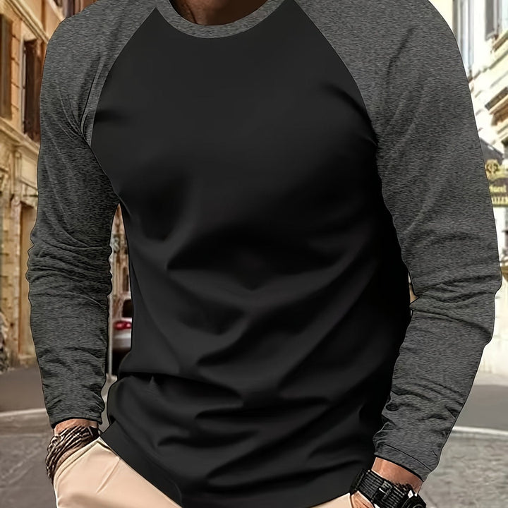 Two-Tone Raglan długi-rękaw top