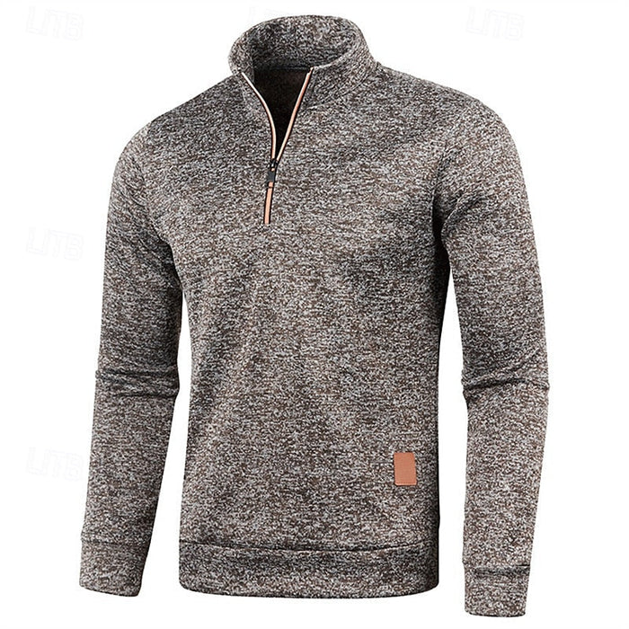 Zamek 1/4 fakturowany sweter sweter