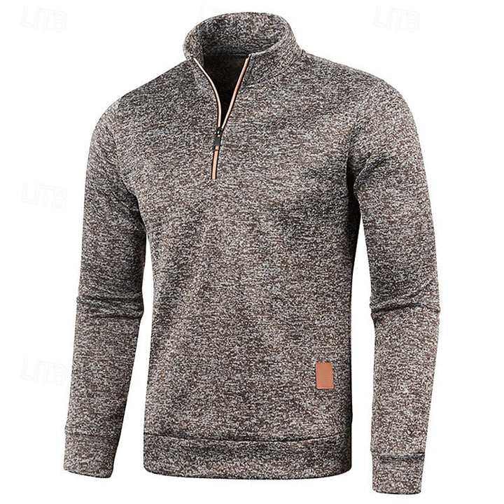 Zamek 1/4 fakturowany sweter sweter
