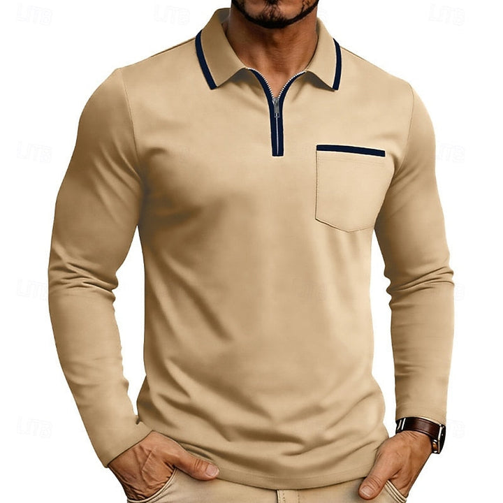 Elegancki zamek 1/4 koszulka polo