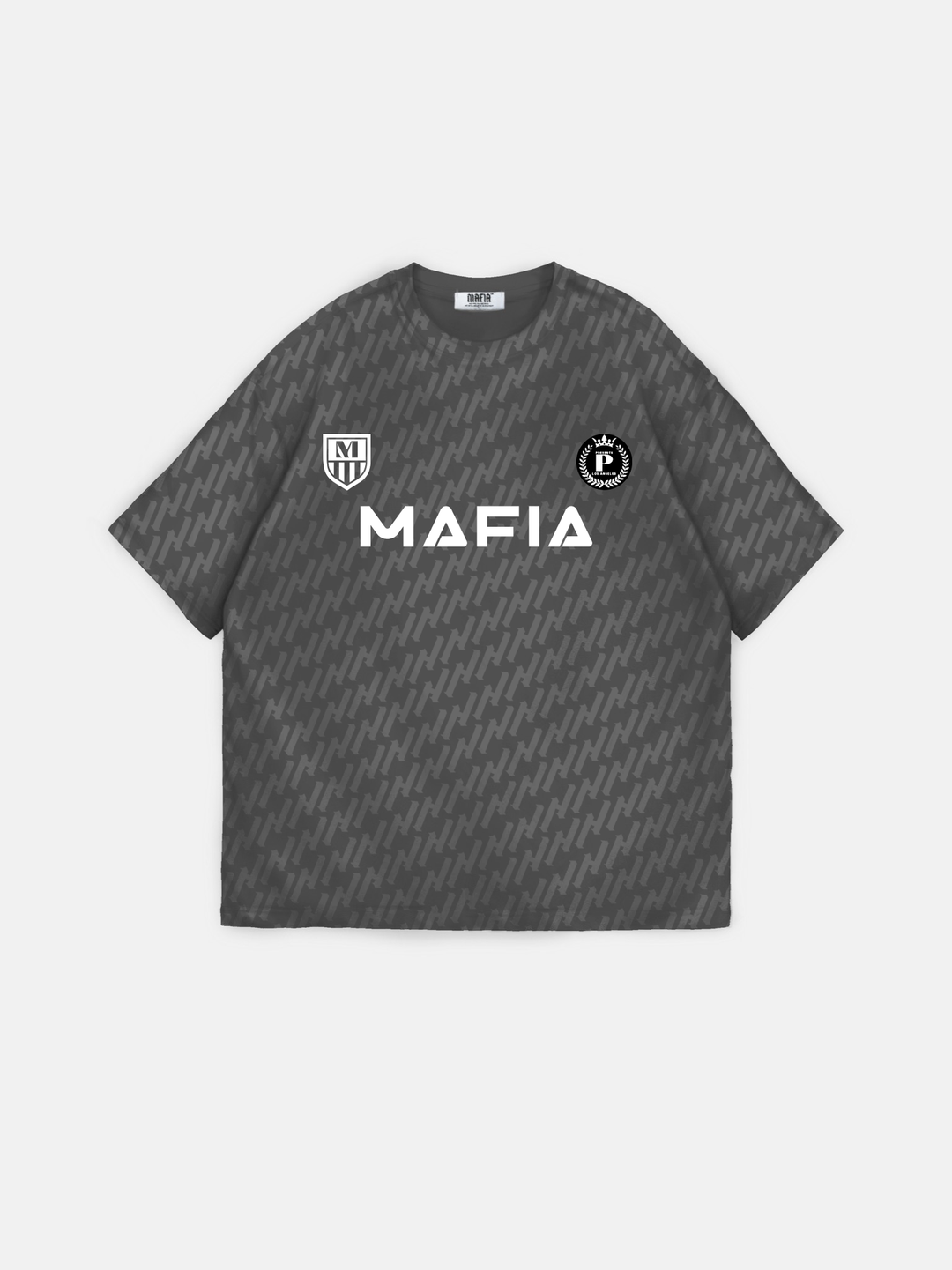 Oversize Mafia Trikot T-Shirt - Antracyt