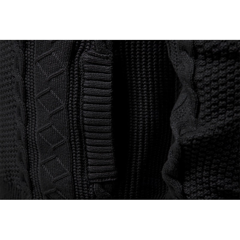 Fakturowany Zip-Up kardigan