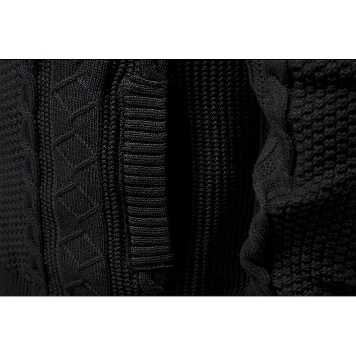 Fakturowany Zip-Up kardigan