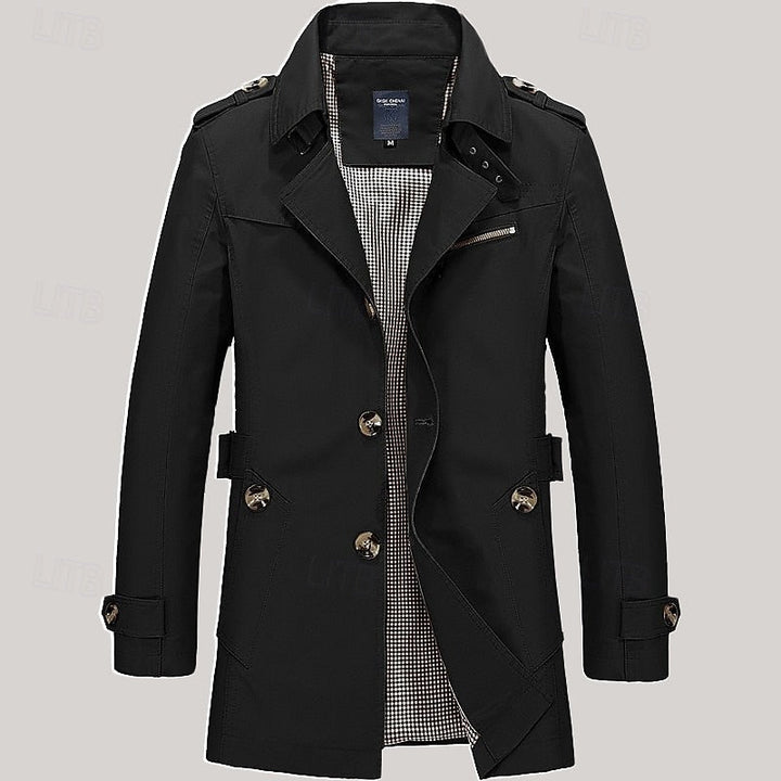 Elegancki Single-Breasted Trench płaszcz