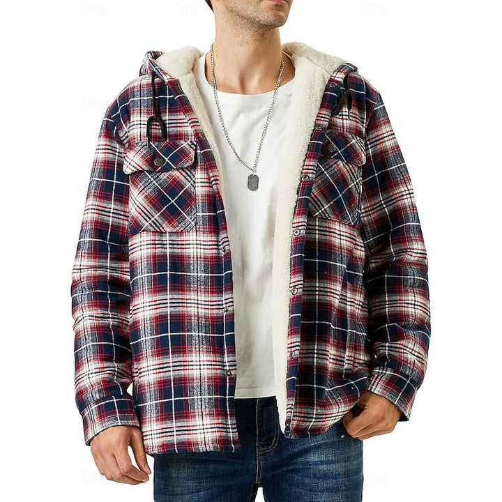 Z kapturem Check Overshirt