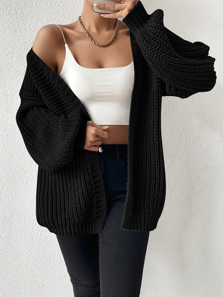 Swobodny Chunky-Knit kardigan