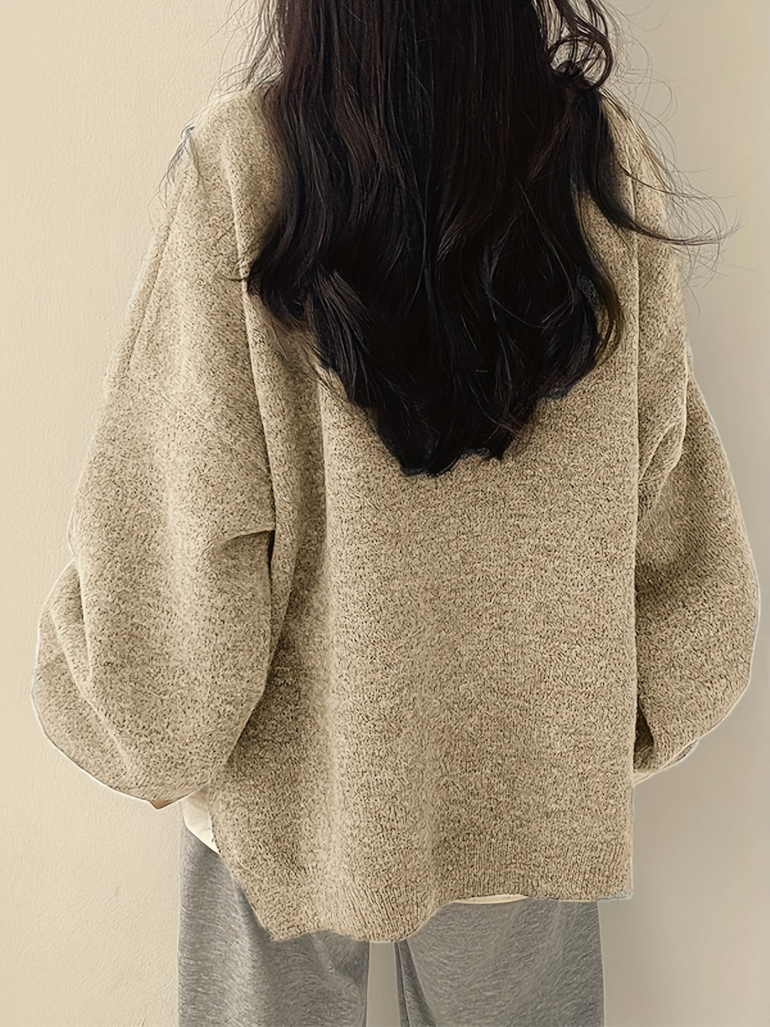 Swobodny Drop-Shoulder sweter