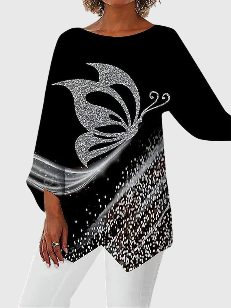 Shimmer Butterfly długi-rękaw top