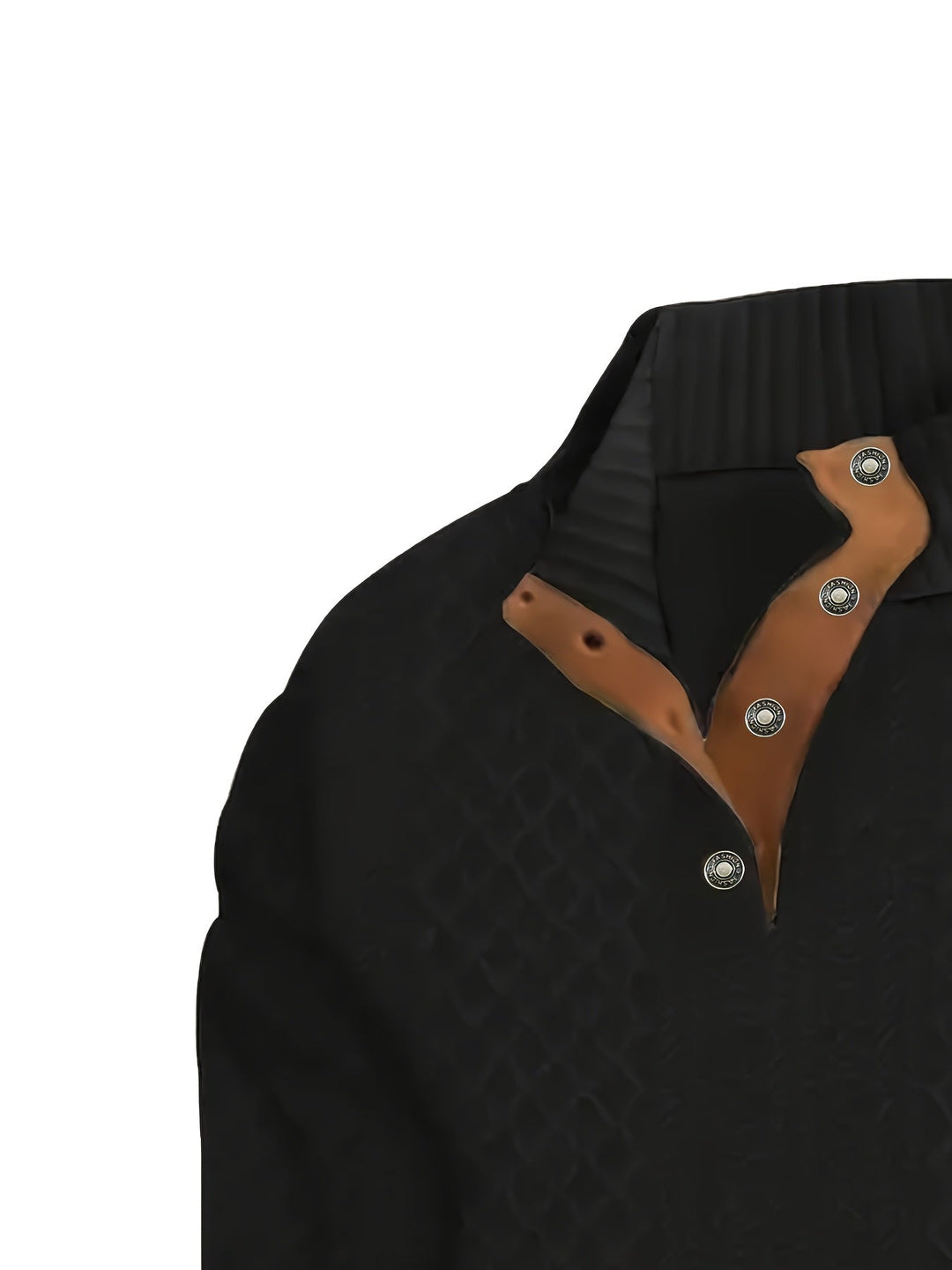 Wyróżniać się kołnierz guzik Henley sweter