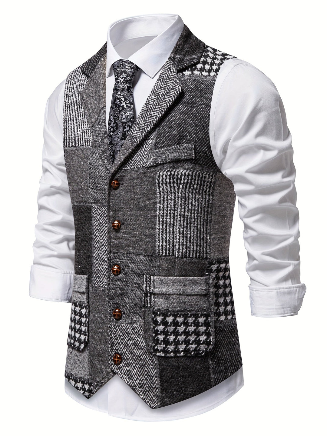 Patchwork dopasowany kamizelka