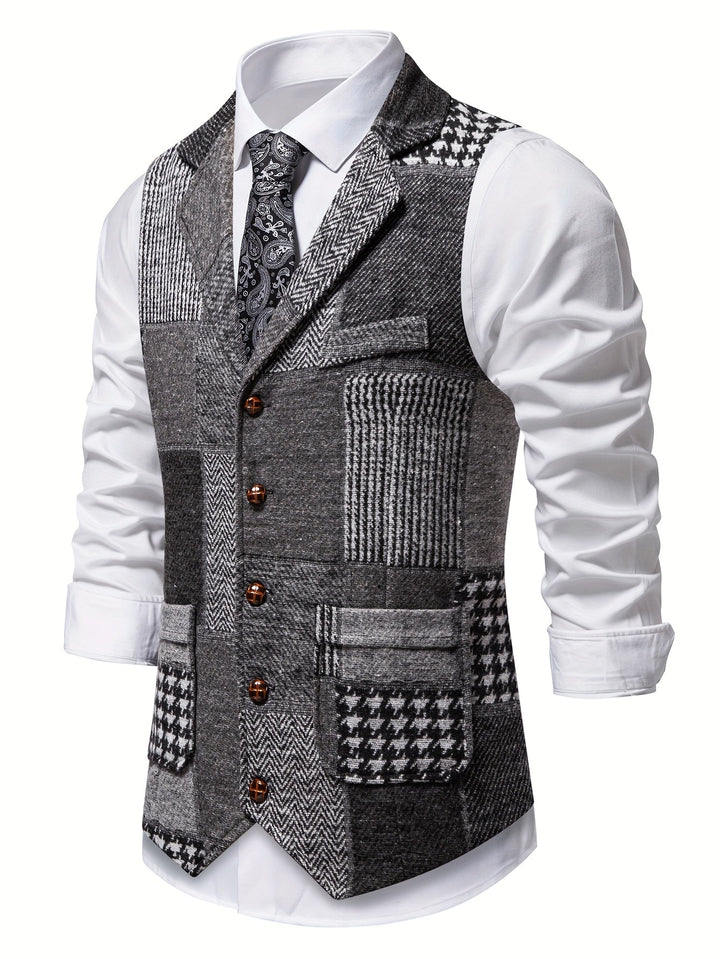 Patchwork dopasowany kamizelka
