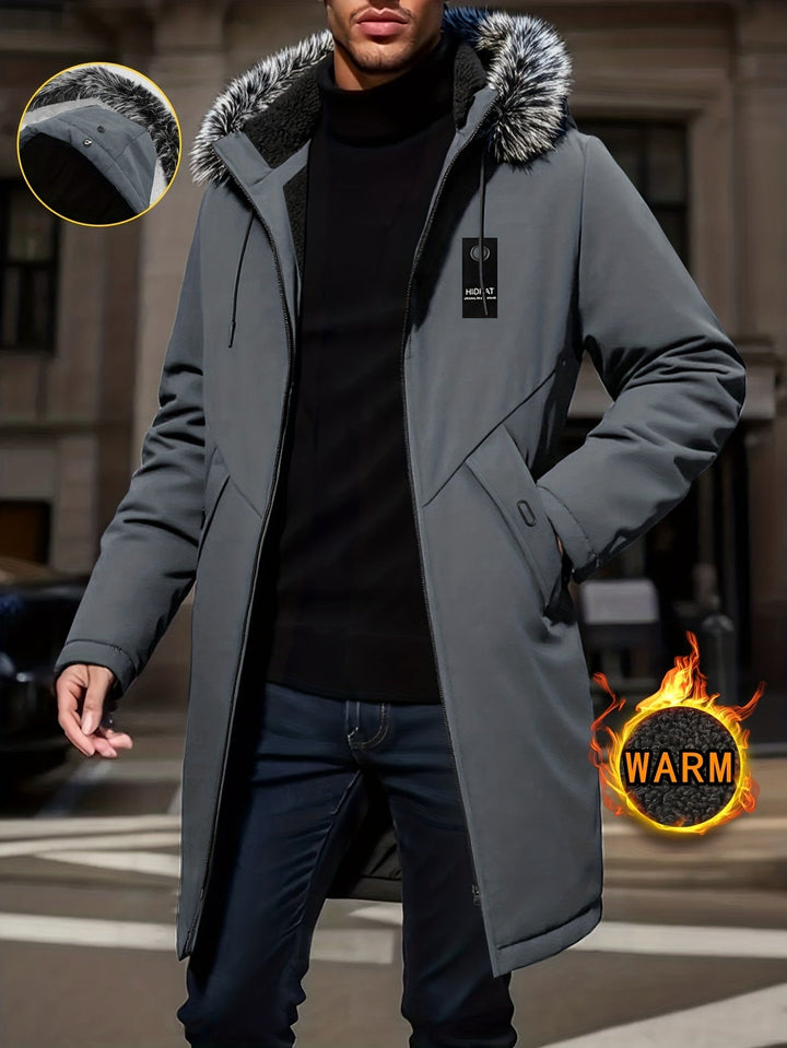 Z kapturem Mid-Length parka kurtka