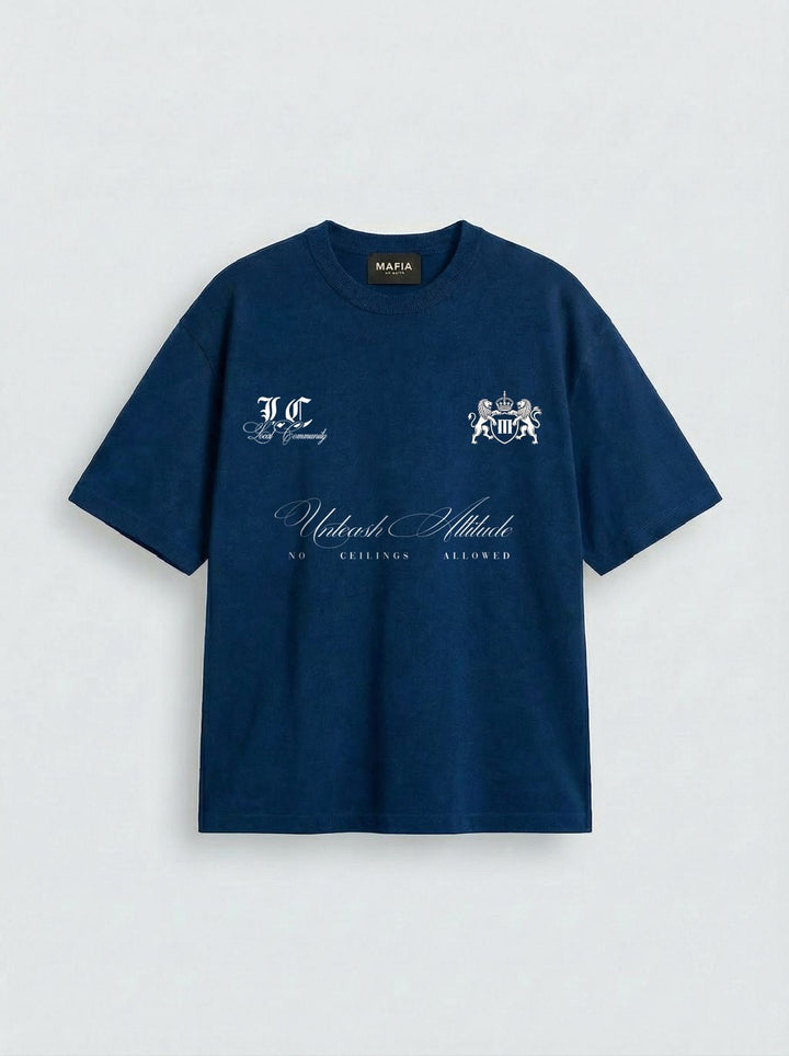 Koszulka Oversize Local - Navy Peony