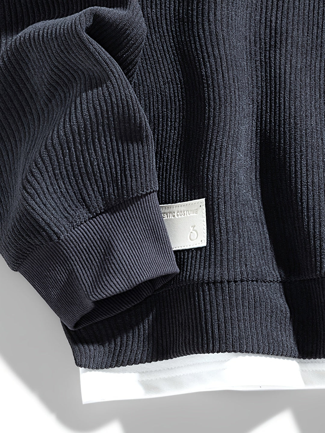 Layered okrągły dekolt bluza