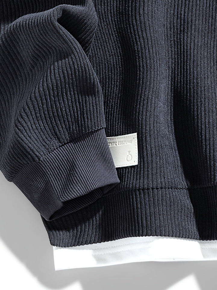 Layered okrągły dekolt bluza