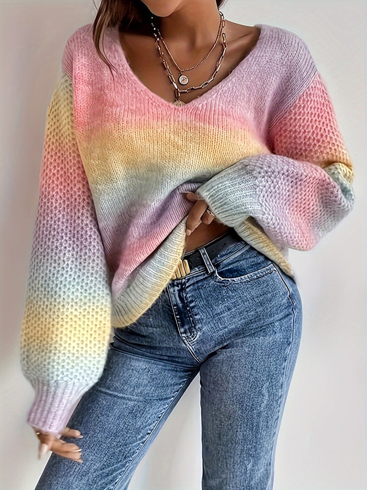 Swobodny Off-Shoulder dzianina sweter