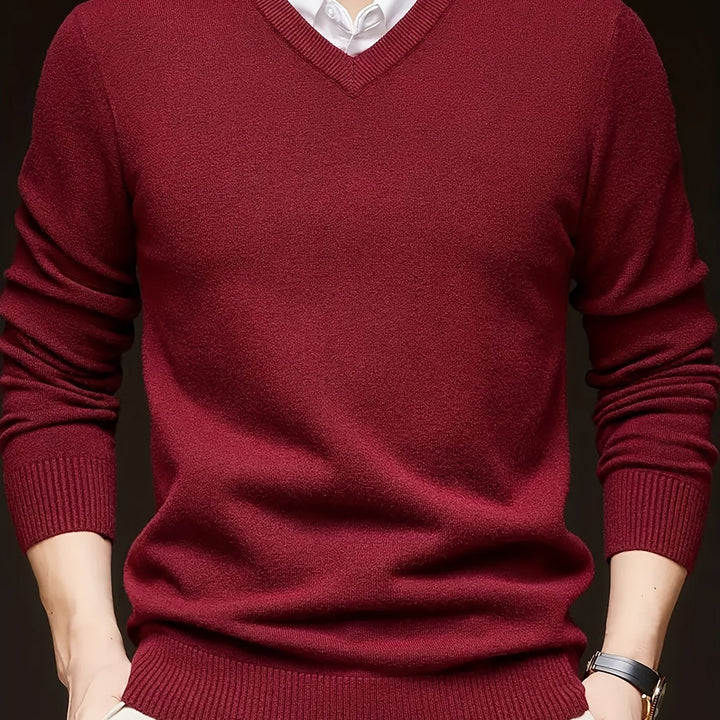 Elegancki sweter z dekoltem V