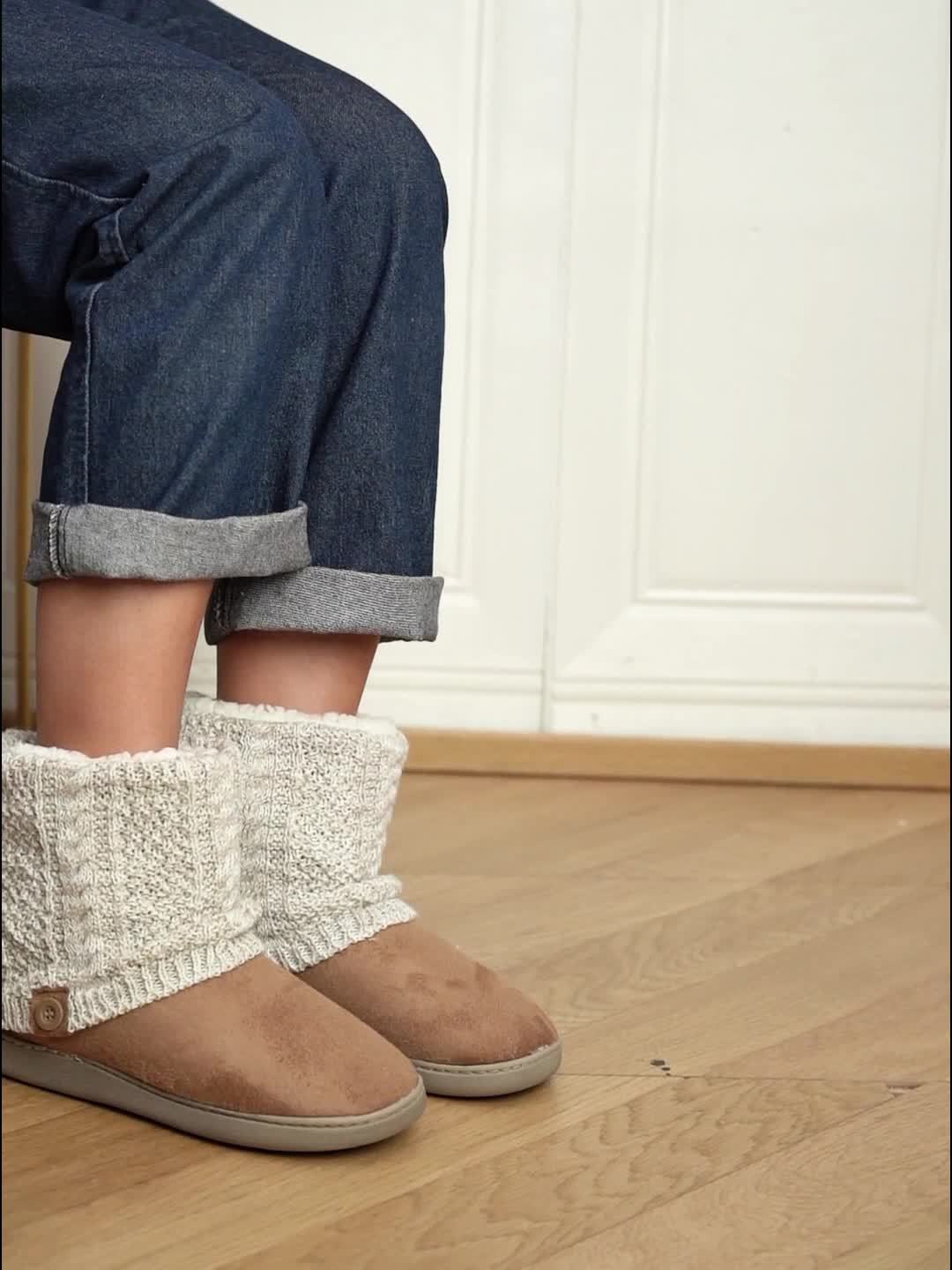 Przytulna dzianina-Cuff buty