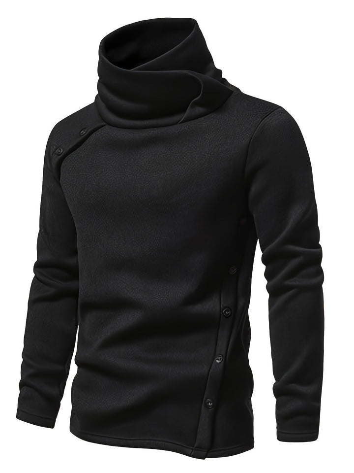 Luźny kołnierz Button-Up sweter