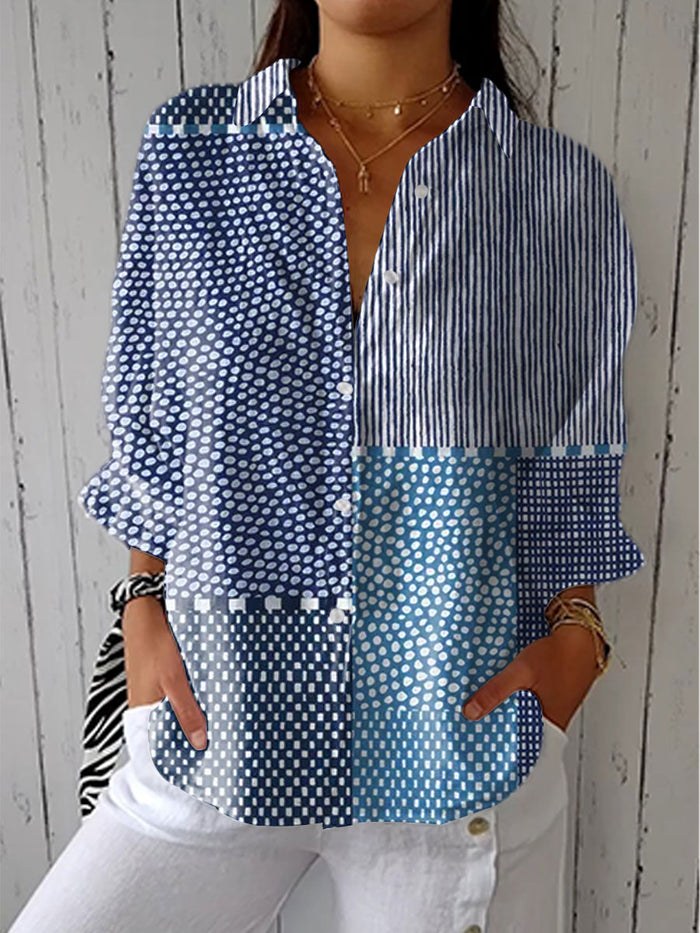 Klasyczny Ocean Patchwork bluzka