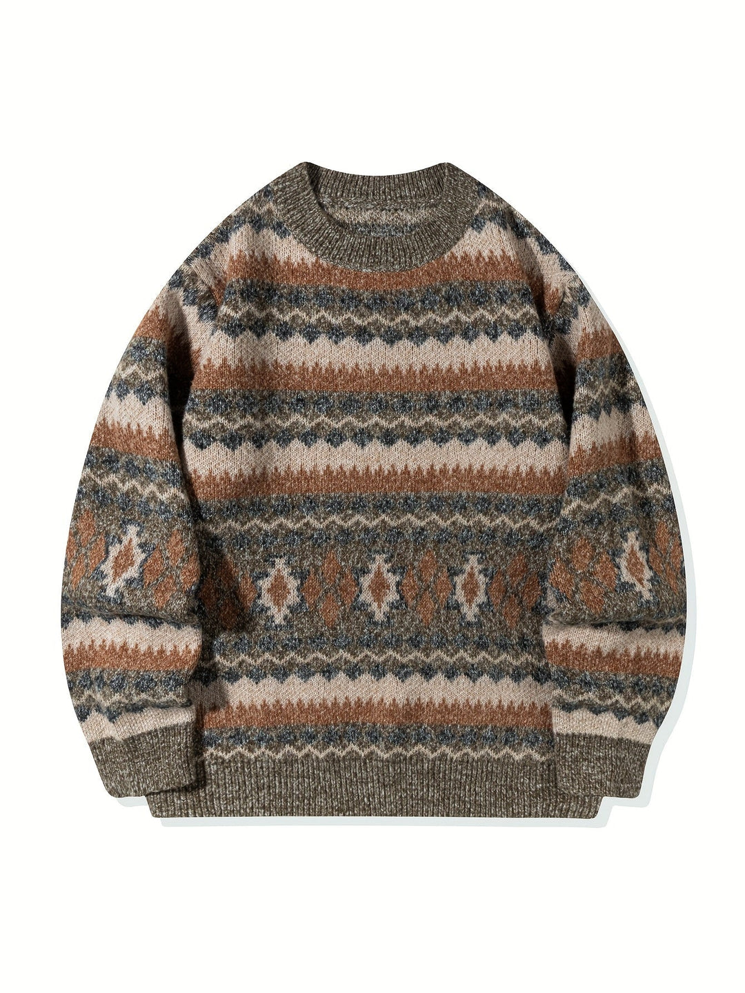 Tradycyjny wzorzysty sweter