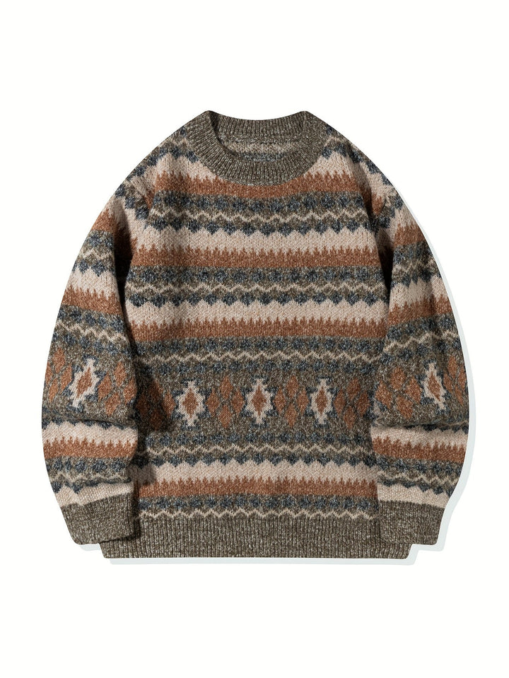 Tradycyjny wzorzysty sweter