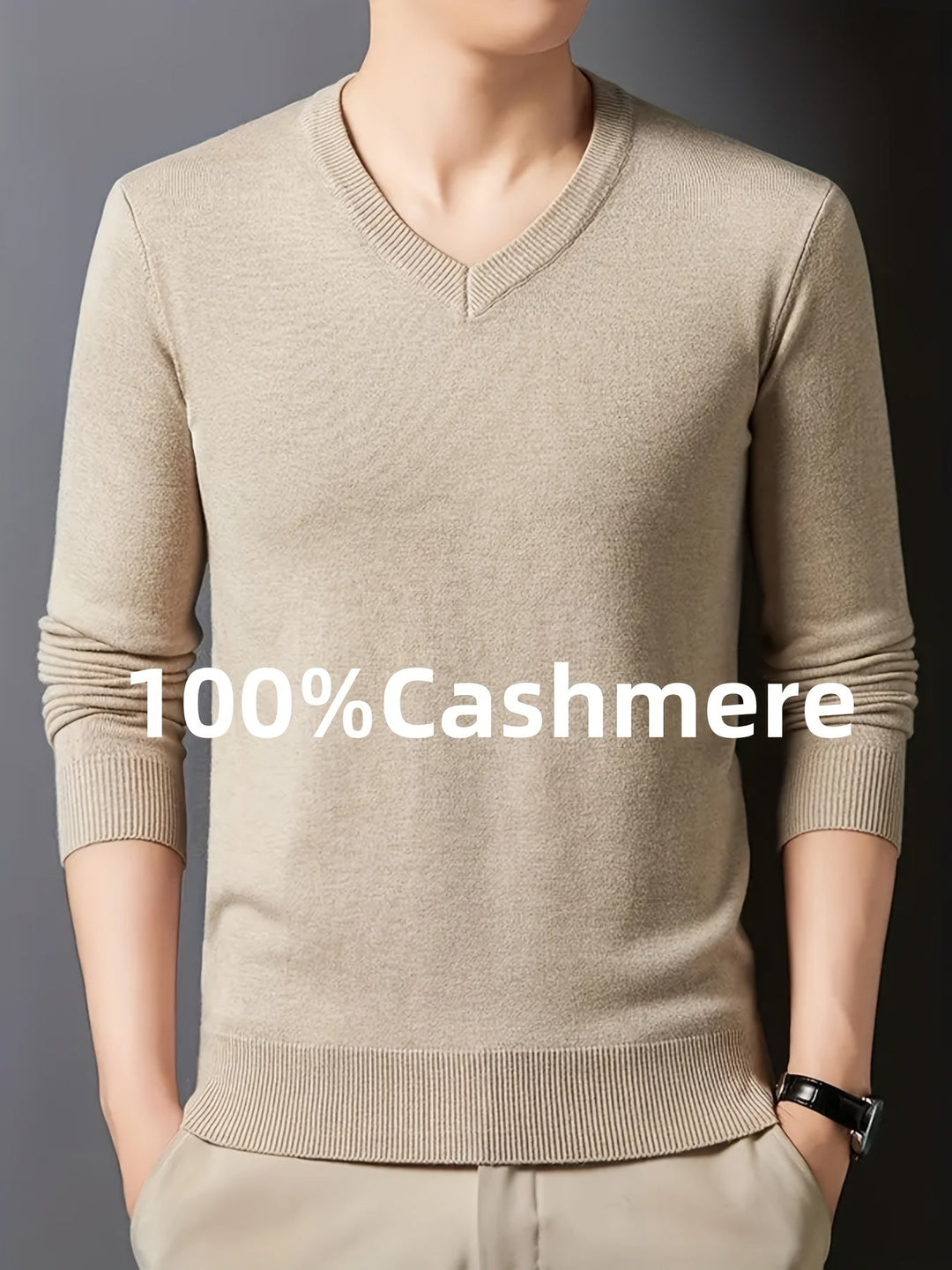 Elegancki sweter z dekoltem V