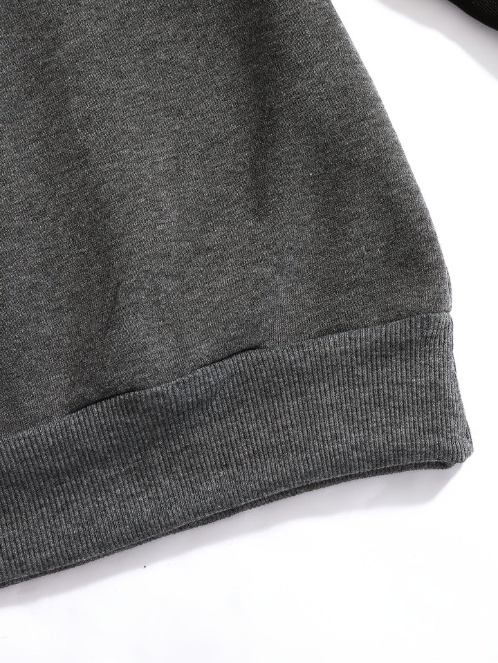 Klasyczny Raglan bluza z okrągłym dekoltem
