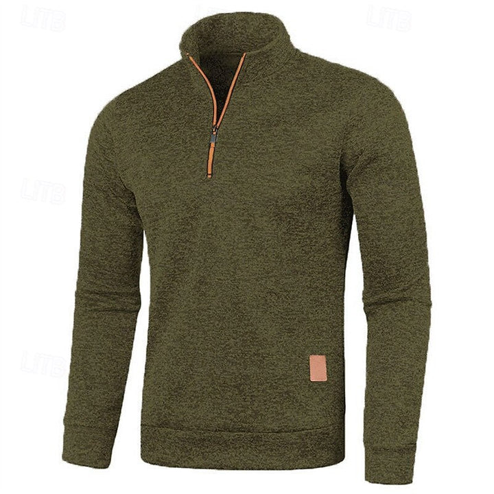 Zamek 1/4 fakturowany sweter sweter